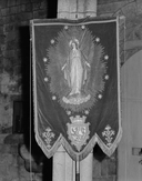 Bannières (4) : Apparition de la Vierge, Vierge à l'Enfant, saint Michel, Immaculée Conception, église paroissiale Notre-Dame-de-Roscudon (Pont-Croix)