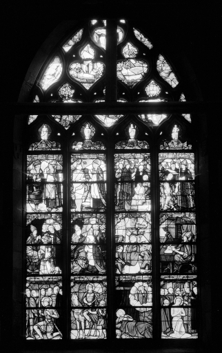 Verrière (verrière historiée) : la vie de saint Martin (baie 0)