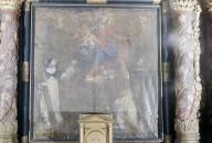 Tableau (tableau d'autel) : Donation du Rosaire à saint Dominique et sainte Catherine de Sienne, église paroissiale Saint-Abdon, Saint-Sennen (Messac fusionnée en Guipry-Messac en 2016)