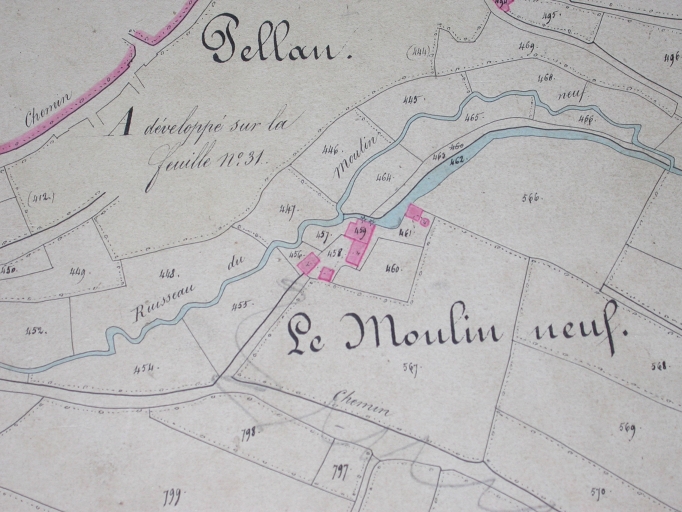 Moulin à farine dit Moulin Neuf, actuellement maison (Plémy)