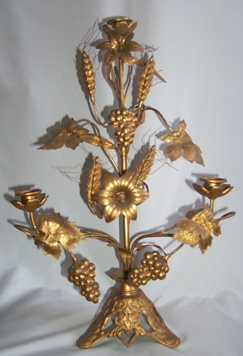 3 paires de chandeliers d'église