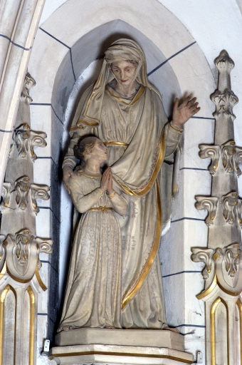 Groupe sculpté : Education de la Vierge