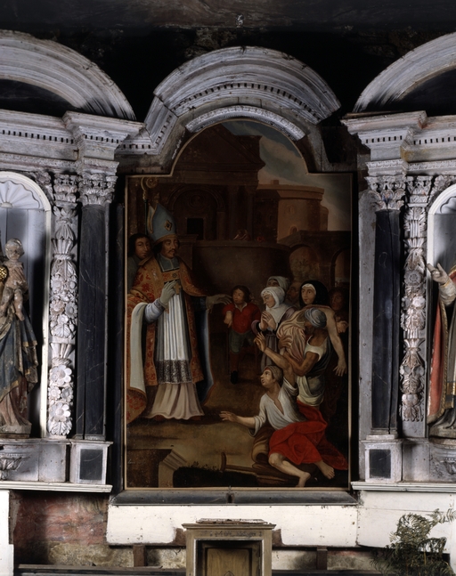 Tableau : Miracle de saint Molvan, chapelle Saint-Molvan (Cléguérec)