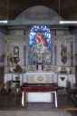 Ensemble du maître-autel : autel, tabernacle, 2 gradins d'autel, retable, 3 degrés d'autel