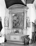 Ensemble de l'autel secondaire nord : autel, retable, 2 gradins d'autel, église Saint-Bertin (Guillac)