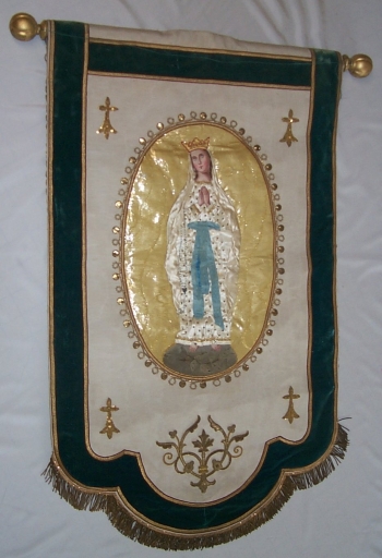 Bannière de procession paroissiale : Immaculée Conception 1 (Guipry fusionnée en Guipry-Messac en 2016)