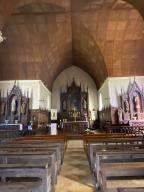 Autels (4, maître-autel, autel tombeau, autel secondaire), retables (3), stalles (3), clôture liturgique, tableau, statues (2), style néo-gothique ; église paroissiale Notre-Dame (Porcaro)