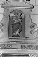 Statue (petite nature) : vierge à l'enfant, église paroissiale Saint-Martin (Lassy)
