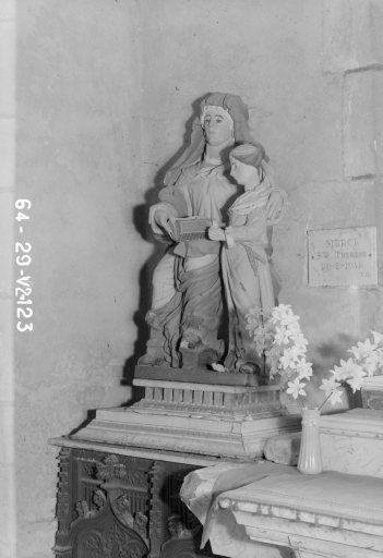Groupe sculpté : Sainte Anne et la Vierge, église paroissiale Saint-Pierre (Carhaix-Plouguer)