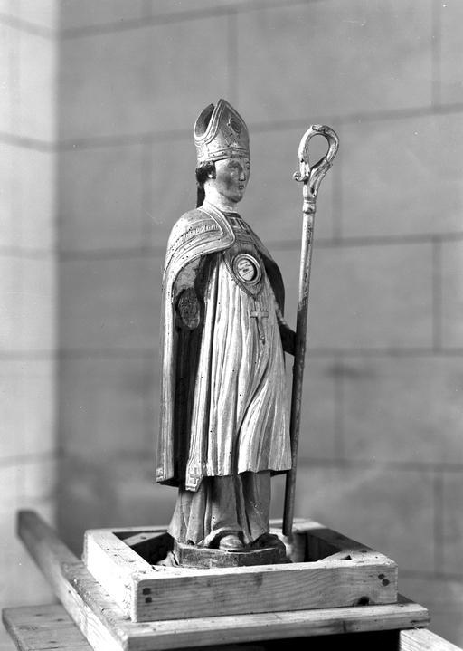 Statue-reliquaire (statuette) : saint Claude, chapelle Saint-Abibon (Gourin)
