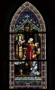 Verrière à personnages de la baie 5 : Communion mystique de sainte Thérèse d'Avila