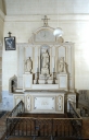Ensemble de l'autel de saint Joseph : autel, 2 gradins d'autel, degré d'autel