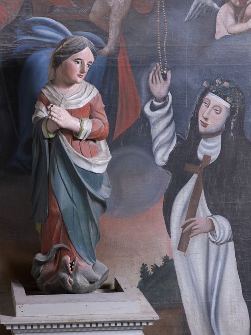 Statue : Sainte Marguerite d'Antioche, église Saint-Malo (Monterrein fusionnée en Ploërmel en 2019)