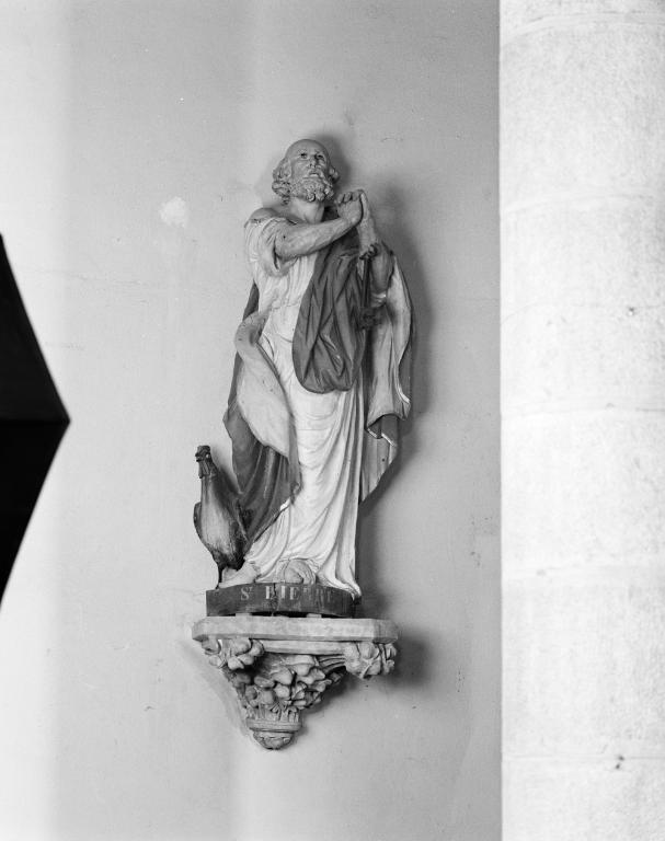 Statue (petite nature) : saint Pierre, église paroissiale Saint-Pierre (Arradon)