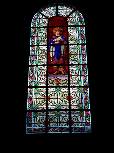 Verrière de la baie 12 (verrière géométrique) : saint Louis