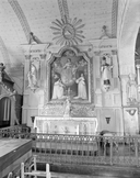 Autel, retable, gradins d'autel (2) (retable architecturé, autel tombeau), église paroissiale Saint-Pierre (Pleudaniel)