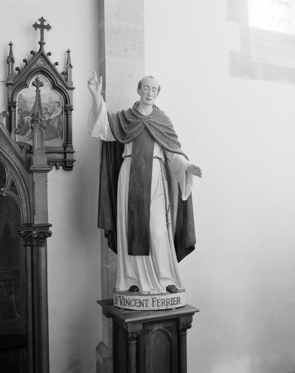 Statue (grandeur nature) : saint Vincent Ferrier, église paroissiale Saint-Pierre (Arradon)