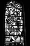 Verrières (6) : Vierge à l'Enfant, Laissez venir à moi les petits enfants, l'Offrande, l'Action de grâce, le Sacrifice, la Communion, église paroissiale Saint-Maimboeuf (Le Theil-de-Bretagne)