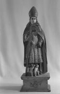 Statue (statuette) : saint Nicolas, église paroissiale Saint-Justin (Guiler-sur-Goyen)