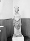 Statue : saint Aubin, église dite Chapelle Saint-Nicolas, le Binio (Augan)