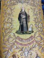 Bannière de procession : saint Convoïon, Immaculée Conception, abbatiale Saint-Sauveur (Redon)