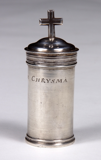 Ampoule à saint chrême et ampoule à huile des catéchumènes