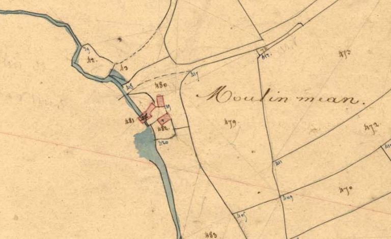 Les moulins sur la commune de Plounévez-Lochrist