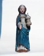 Statue (statuette) : sainte Barbe, église paroissiale Saint-Laurent (La Grée-Saint-Laurent)