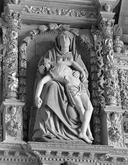 Groupe sculpté (d'applique) : Vierge de Pitié, chapelle Saint-Tugen (Primelin)