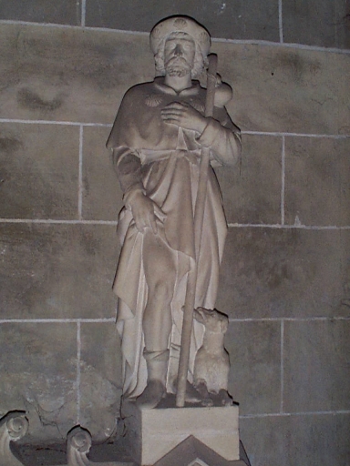 Statue (petite nature) : saint Roch