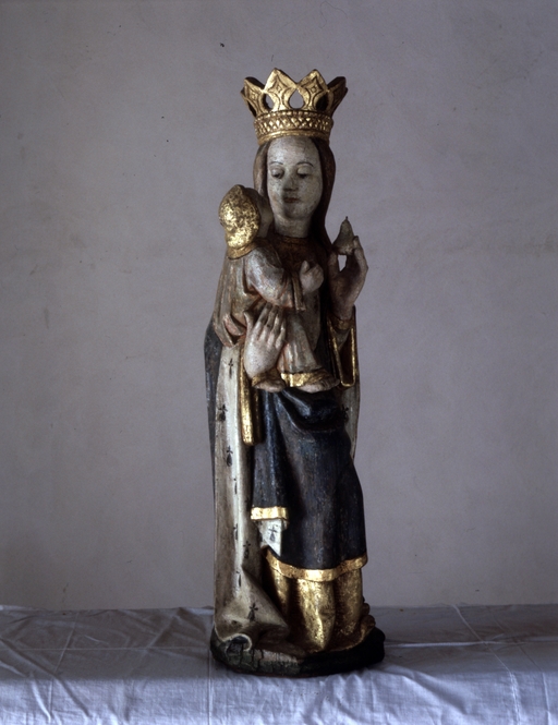 Statue (statuette) : Vierge à l'Enfant, chapelle Saint-André (Cléguérec)