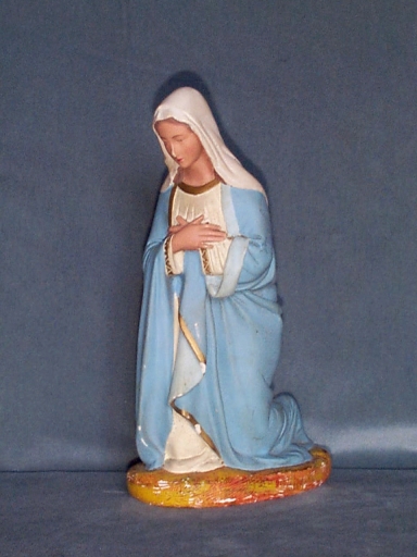 Ensemble de 3 santons (statuette) de la crèche : Nativité