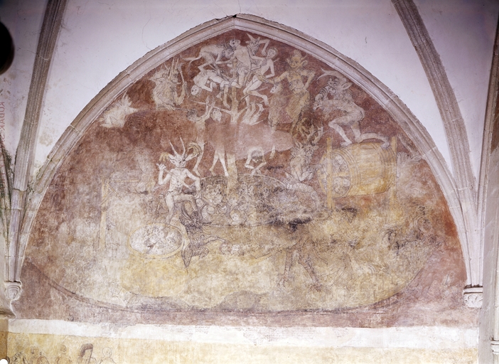 Peinture murale : enfer, église paroissiale Notre-Dame (Kernascléden)