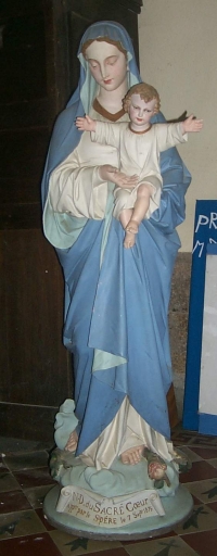 Statue : Vierge à l'Enfant, dite Notre-Dame du Sacré Coeur