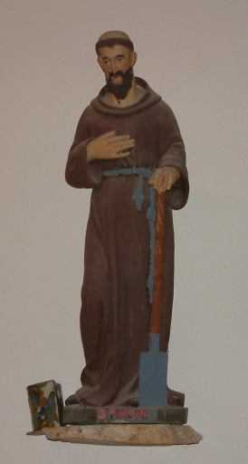 Statue : saint Fiacre, chapelle Saint-Laurent, chapelle des Sept-Saints (Yffiniac)