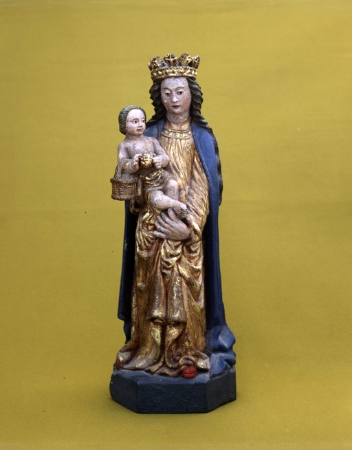 Statue (statuette) : Vierge à l'Enfant, chapelle Saint-André (Cléguérec)