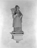 Statue (d'applique, petite nature) : saint Laurent, chapelle Notre-Dame-de-Penhors (Pouldreuzic)
