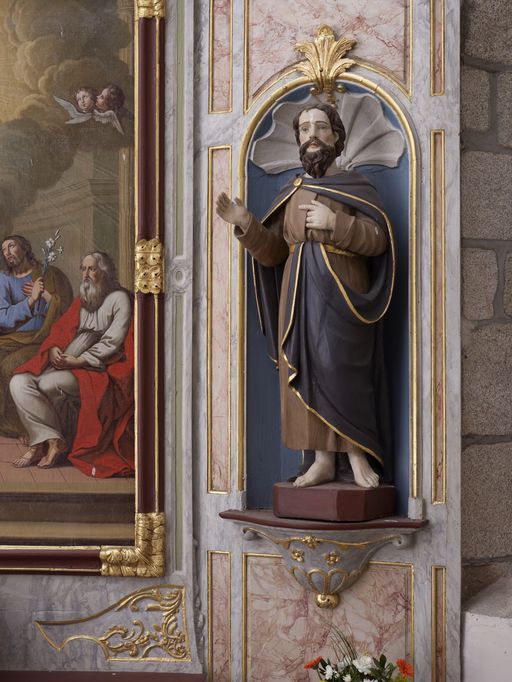 Statue : Saint Joseph, église Saint-Nicodème (Quily fusionnée en Val d'Oust en 2016)