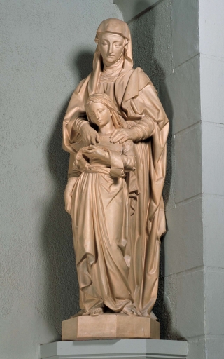 Statue sur culot : Education de la Vierge (Tressé fusionnée en Mesnil-Roc'h en 2019)