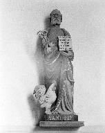 Ensemble de deux statues : Saint Pierre, Saint Paul, église paroissiale Saint-Pierre (Plounévez-Lochrist)