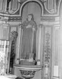 Statue (d'applique, grandeur nature) : saint Fiacre, église paroissiale Saint-Faron (Pouldreuzic)