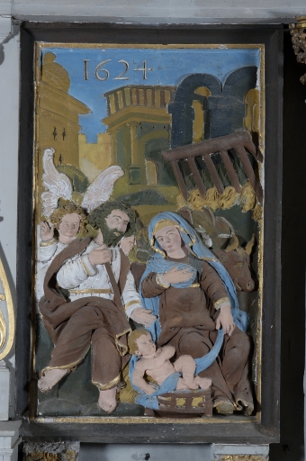 Deux reliefs : Annonciation et Nativité