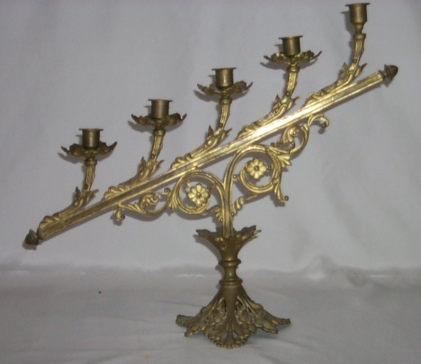 Paire 4 de chandeliers d'église