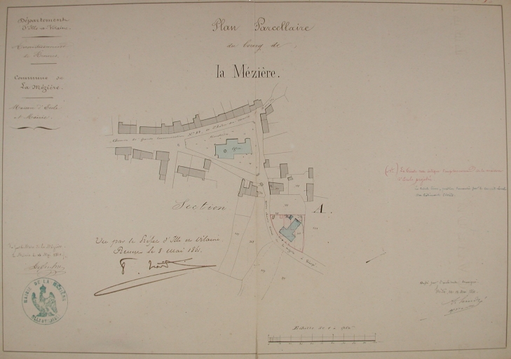 Ecole primaire publique et ancienne mairie, 1 rue de la Flume (La Mézière)