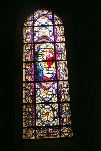Verrière à personnages de la baie 2 : Apparition du Sacré Coeur à sainte Marguerite-Marie
