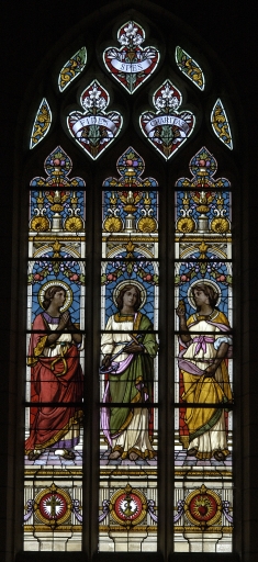 Verrière à personnages de la baie 00 : Vertus théologales