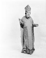 Statue (petite nature) : évêque, chapelle de la Trinité (Quéven)