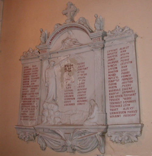Tableau commémoratif des morts de la guerre 1914-1918