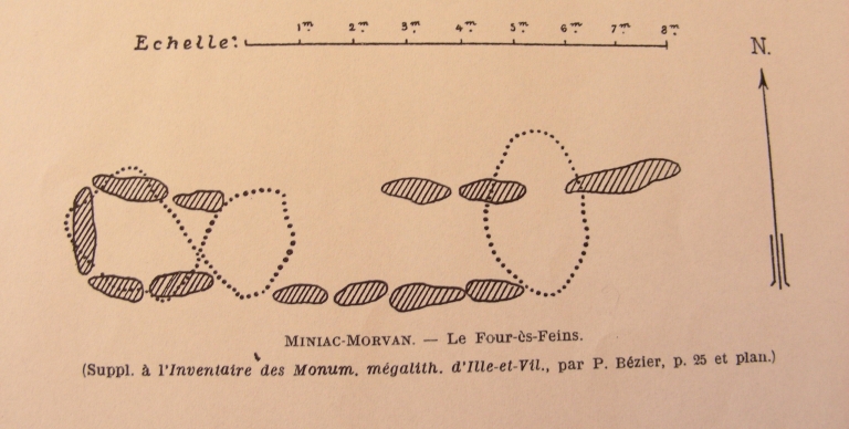Allée couverte de Four-es-Feins, Beillac, les Grands Hauts (Miniac-Morvan)