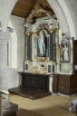 Ensemble de deux autels et deux retables (autels secondaires) : Sacré-Coeur ; Vierge